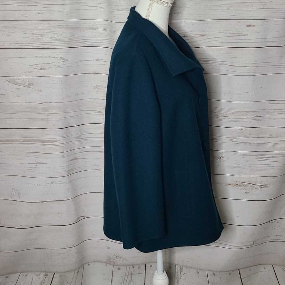 Talbots Wool Collard Button Coat Jacket - image 2